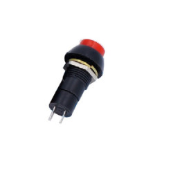 Pushbutton enclavado redondo rojo plastico PB-090