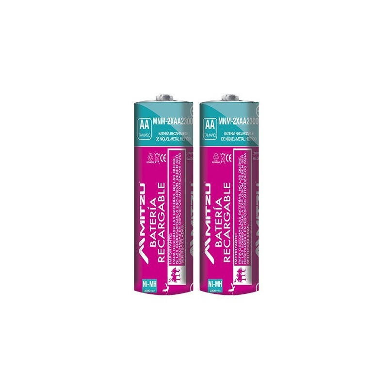 Kit 2 baterias AA 1.2V 2300mAh