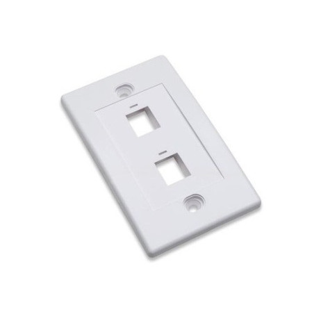 Placa de pared para 2 conectores RJ45 P115-2
