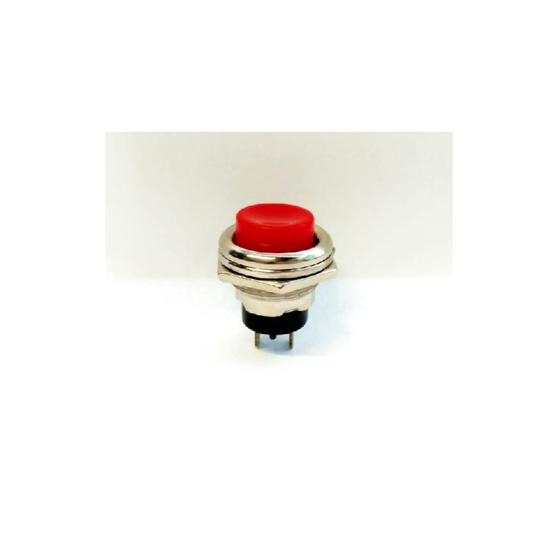 Pushbutton redondo rojo metalico PB-111RD