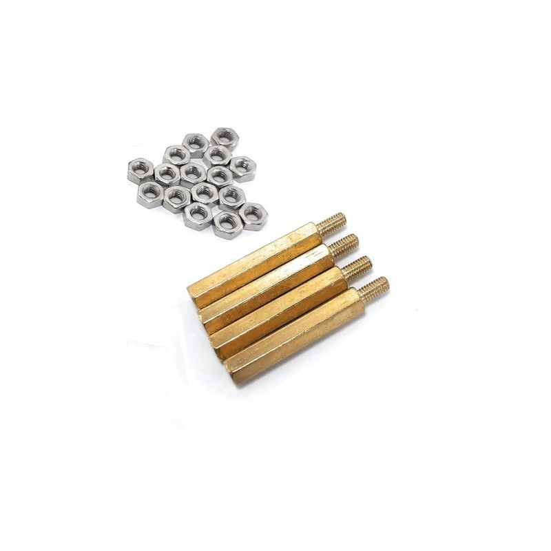 Postes de metal 30mm 4pz con tuerca