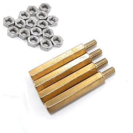 Postes de metal 30mm 4pz con tuerca