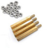 Postes de metal 30mm 4pz con tuerca
