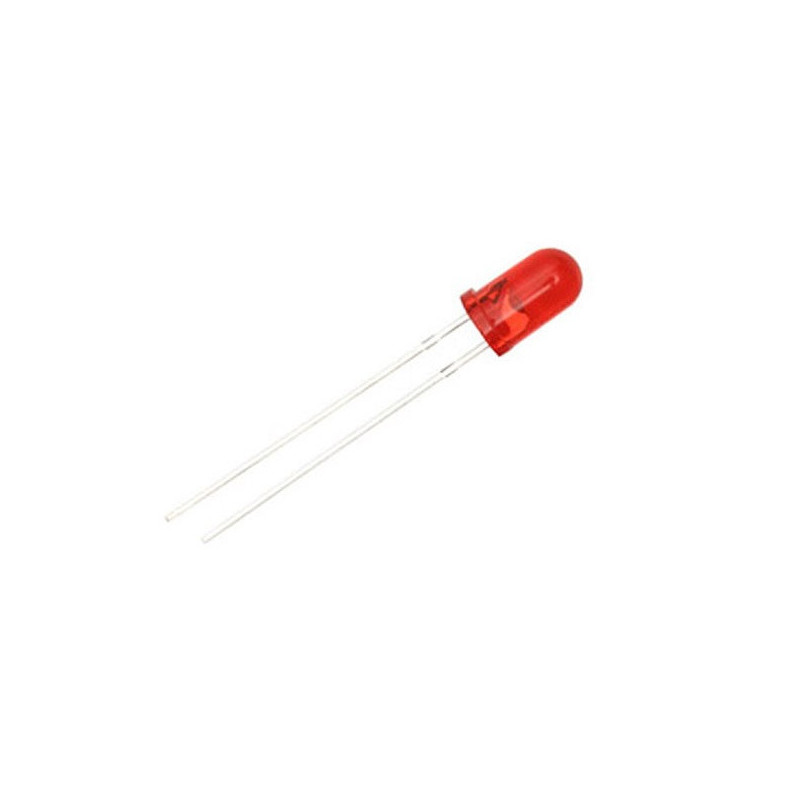 LED 5mm difuso rojo