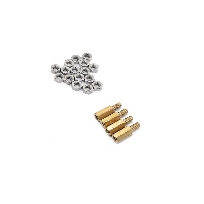 Postes de metal 10mm 4pz con tuerca