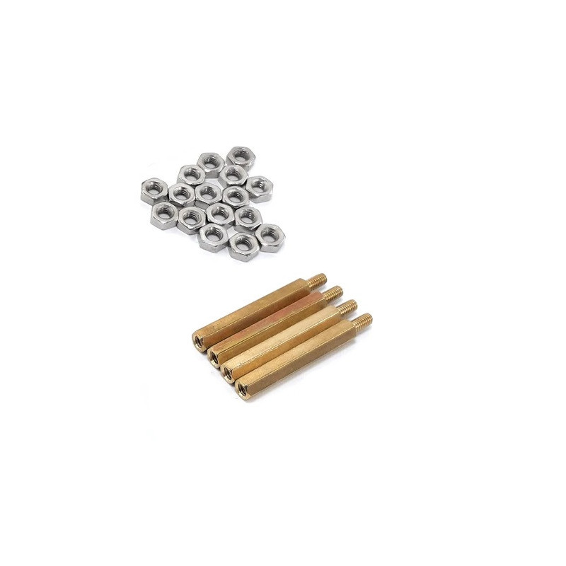 Postes de metal 20mm 4pz con tuerca