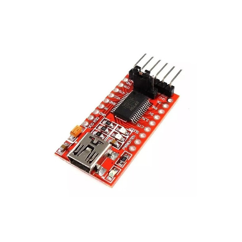 Módulo Mini USB a TTL Rojo FTDI FT232RL