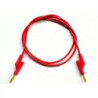 Cable banana banana apilable 1m rojo punta dorada