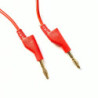 Cable banana banana apilable 1m rojo punta dorada