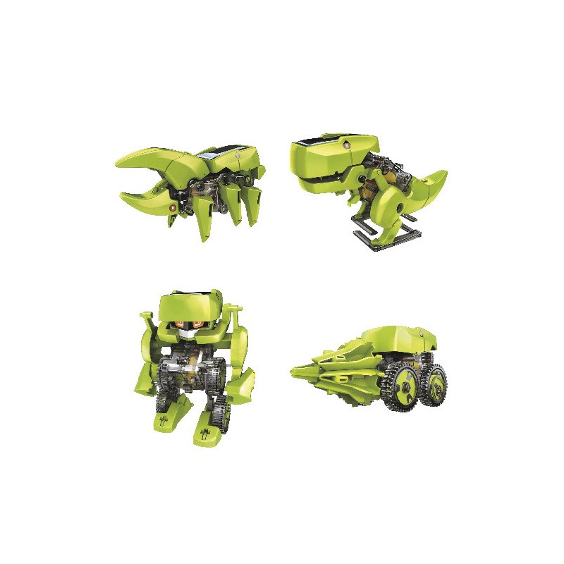 Kit robot solar tipo dinosaurio 4 en 1