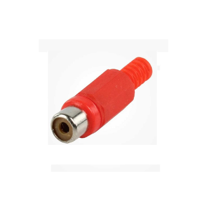 Jack RCA plastico rojo para cable CA-150RD