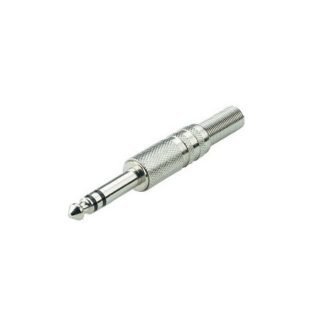 Plug TRS 6.3mm metalico estereo CA-100ML