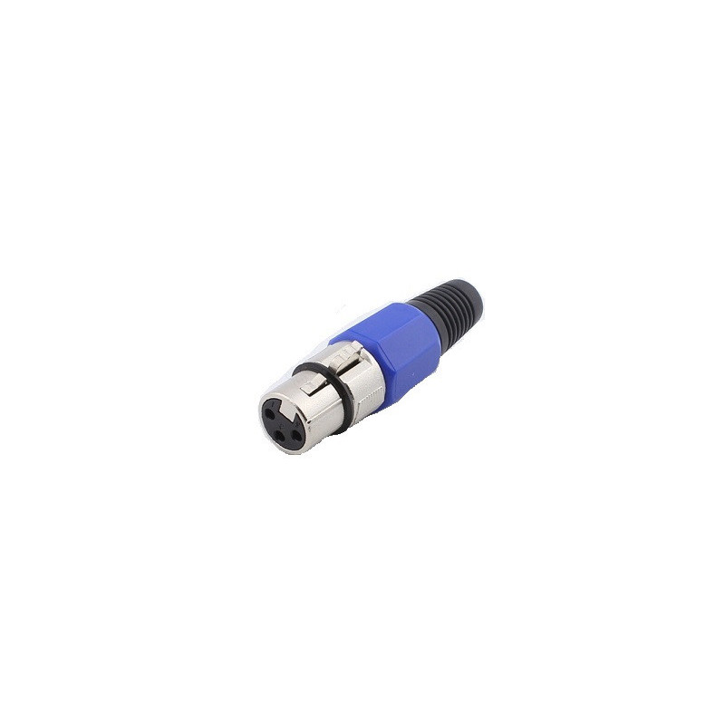 Jack Canon XLR plastico hembra azul CA-190PSBL