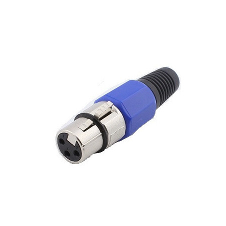 Jack Canon XLR plastico hembra azul CA-190PSBL
