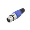 Jack Canon XLR plastico hembra azul CA-190PSBL