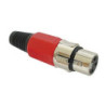 Jack Canon XLR plastico hembra rojo CA-190PSRD