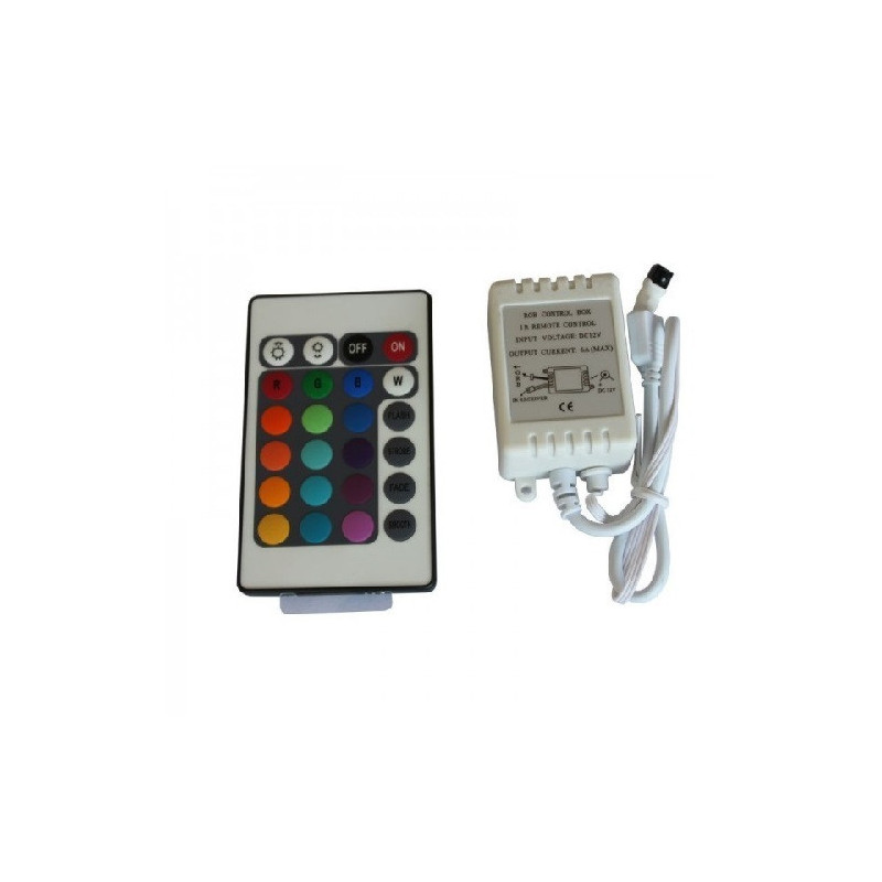 Control remoto y receptor para tira LED RGB