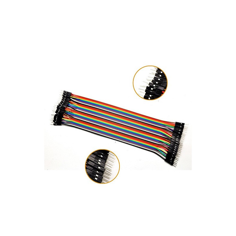 Kit jumper wire M-M 20cm 40 cables