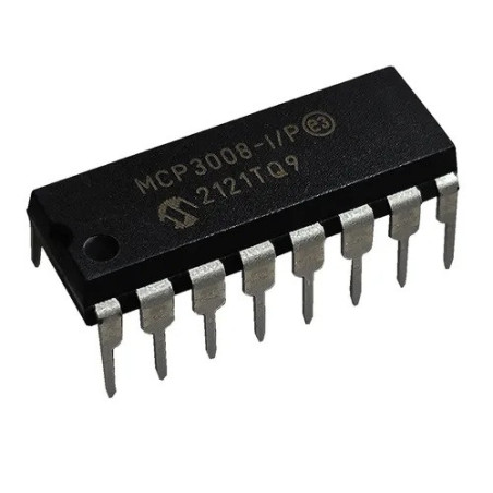 MCP3008 ADC de 8 Canales 10 bit con interfaz SPI