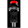 Pushbutton pulsador redondo rojo plastico PB-091