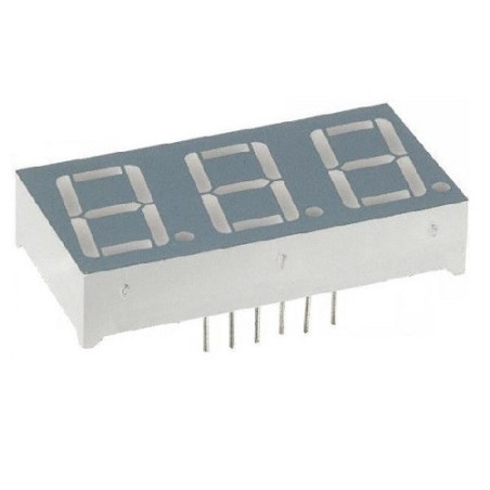 Display 7 segmentos triple mini rojo