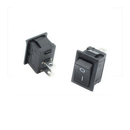 Switch 1P1T AC negro rectangular SW-010BK