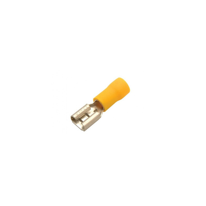 Zapata hembra forro amarillo cal. 16 a 22 CZ-031YL