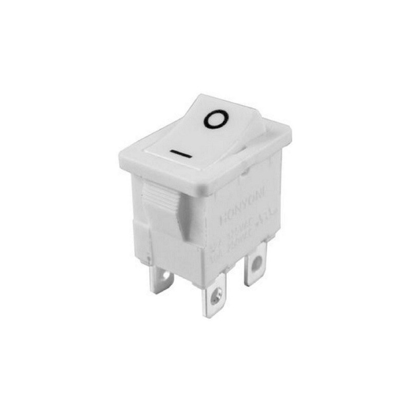 Switch 1P1T AC blanco rectangular SW-010WH