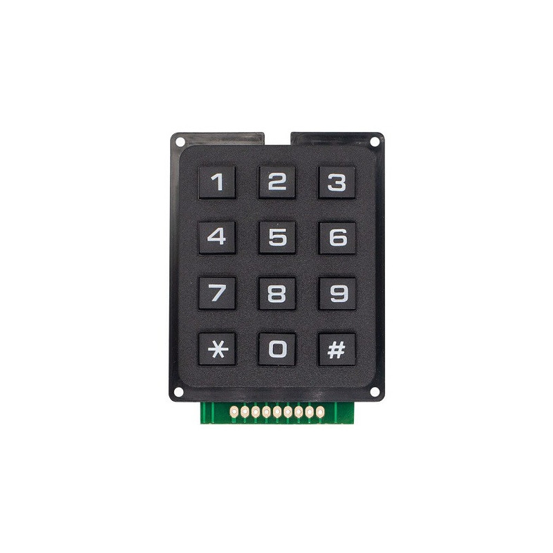 Teclado matricial negro 3x4