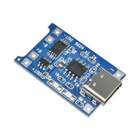 Módulo cargador bateria lipo 1 celda USB C TP4056