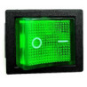 Switch grande rectangular verde con foco SW-050GR