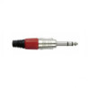 Plug TRS 6.3mm metalico estereo rojo CA-101RD