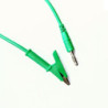 Cable banana caimán 1m reforzado verde