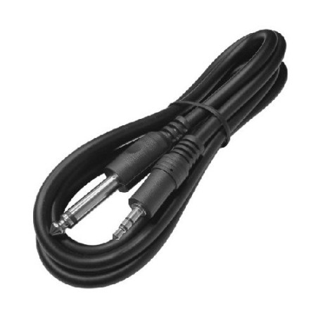 Cable audio plug 3.5mm estereo plug 6.3mm mono 1.8