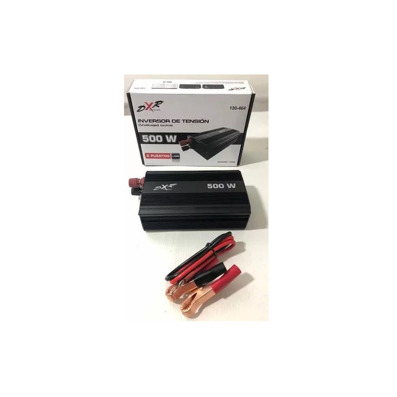 Inversor de voltaje 500W CC/CA con 2 puertos USB
