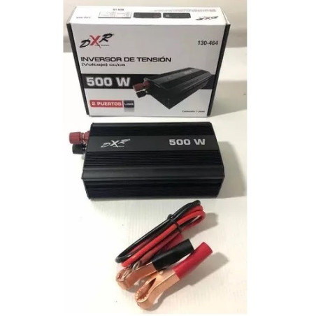 Inversor de voltaje 500W CC/CA con 2 puertos USB