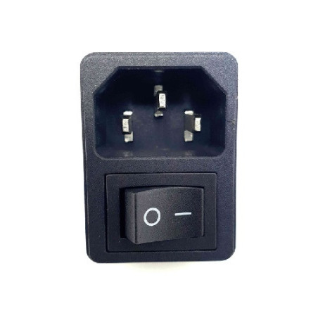 Toma corriente conector macho interlock con switch