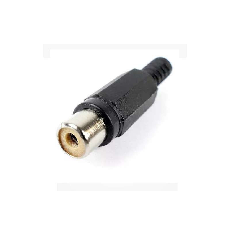 Jack RCA plastico negro para cable CA-150BK