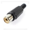 Jack RCA plastico negro para cable CA-150BK
