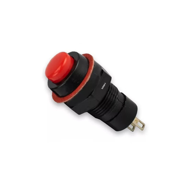 Pushbutton enclavado rojo atornillable PB-086RD