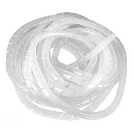 Protector antinudos transparente para cable 10m