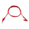 Cable banana caimán apilable 1m reforzado rojo
