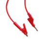 Cable banana caimán apilable 1m reforzado rojo