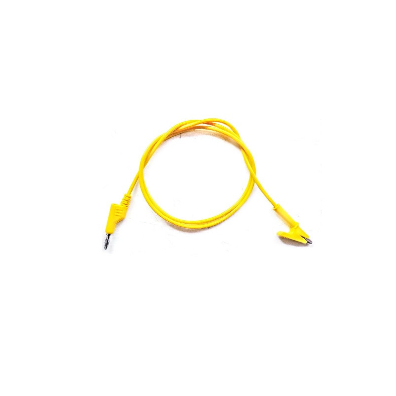 Cable banana caimán apilable 1m reforzado amarillo