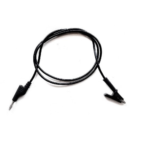 Cable banana caimán apilable 1m reforzado negro