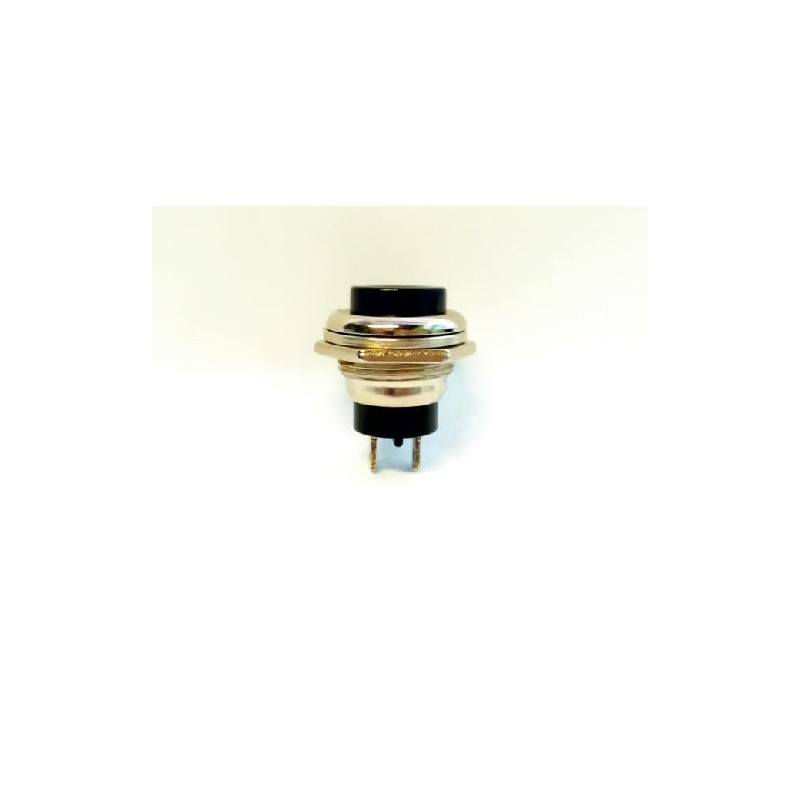 Pushbutton redondo negro metalico PB-111BK