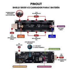 Módulo cargador de 1 batería 18650