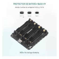 Módulo cargador de 4 baterías 18650