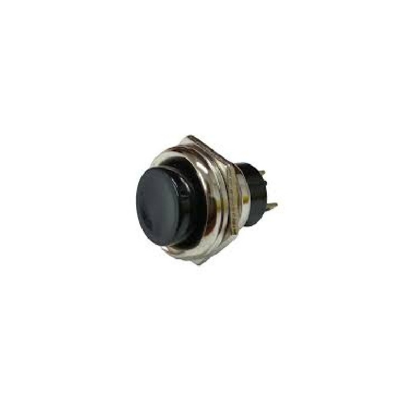 Pushbutton redondo negro metalico PB-111BK
