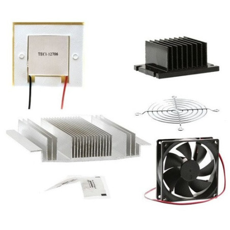 Kit celda peltier TEC1-12706 ventilador disipador refrigeracion 12V 60W